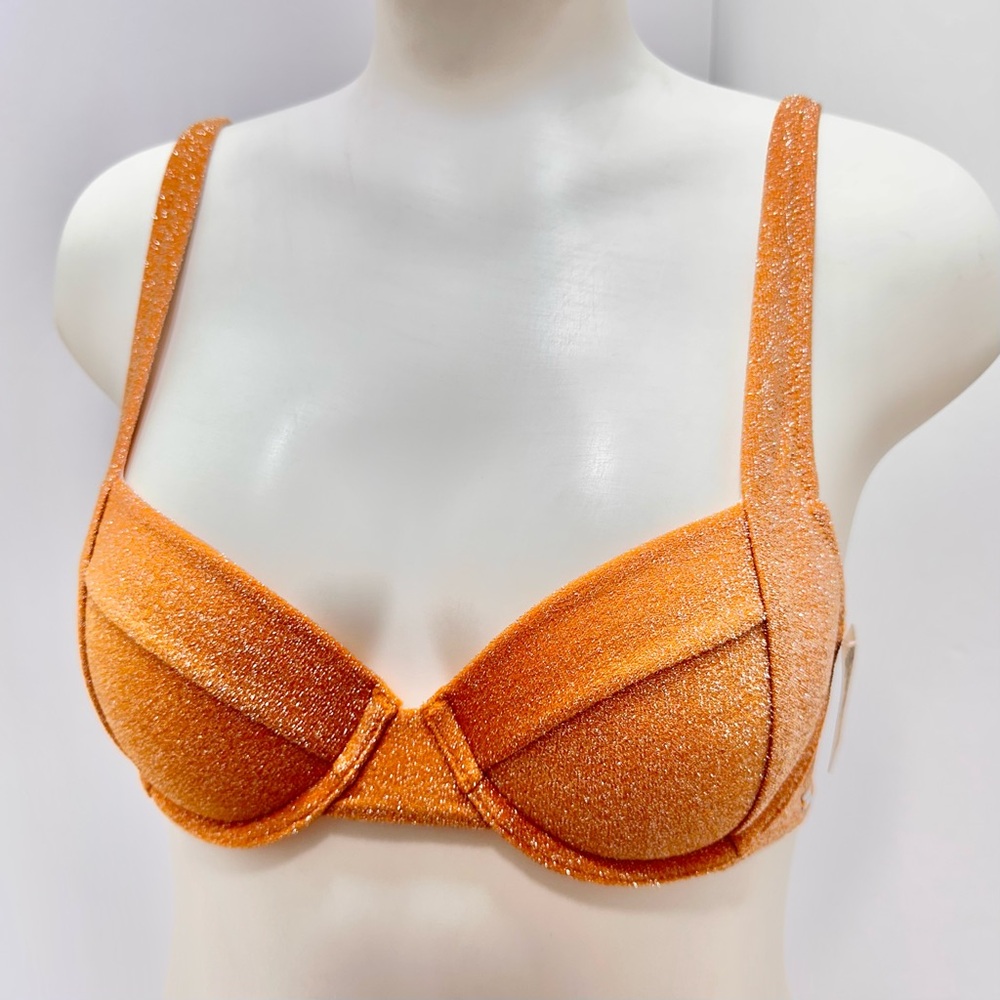 NWT VS PINK Shimmer Bikini Top